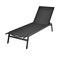 Black Steel Adjustable Chaise Lounge Chair with Breathable Fabric